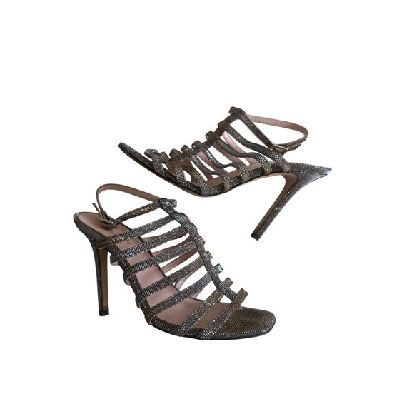 KATE SPADE Metallic Slingback Party Heels Size 6.5 - Picture 3 of 7